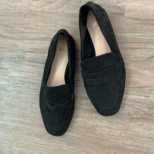 Black loafers